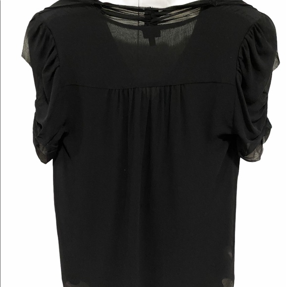 Babaton Black Silk Blouse - Picture 5 of 5